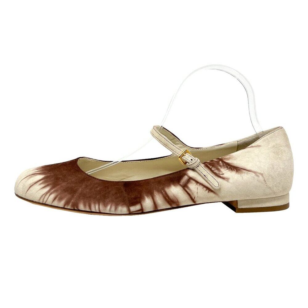 Miu Miu Brown Tie‑Dye Suede Mary Jane‎ Flats EU 41 Made in Italy